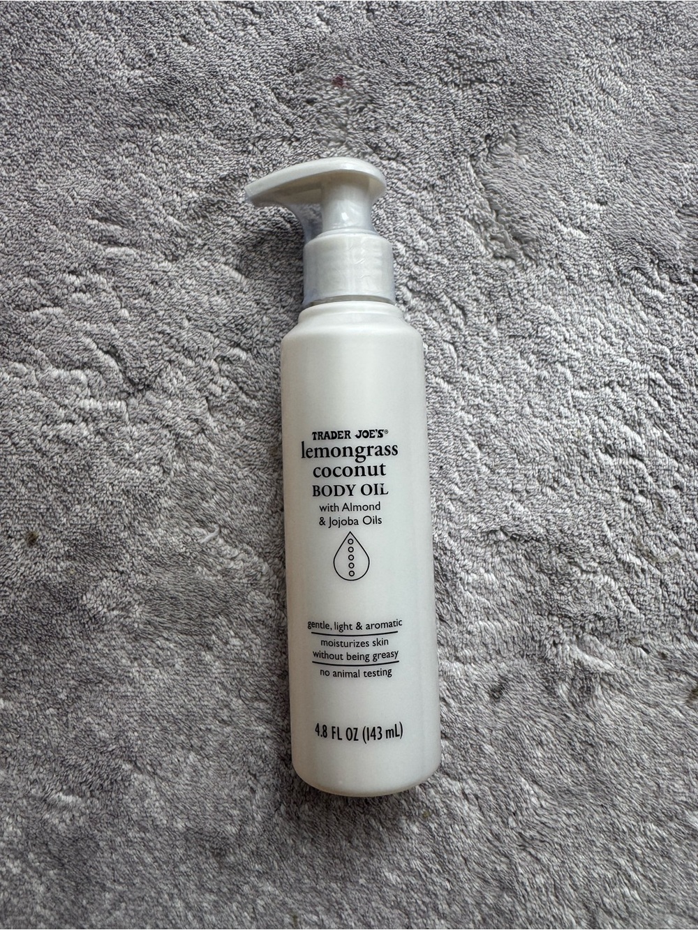 Trader Joe's Lemongrass Coconut Body Oil - White